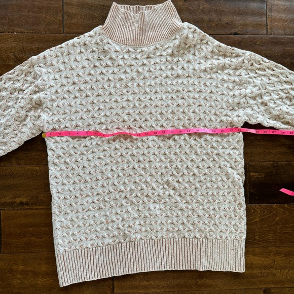 Womens Cable Knit roll neck Oversized Boxy Turtleneck Sweater, Boho Knit large - Picture 7 of 8